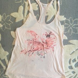 Pink flamingo tank top